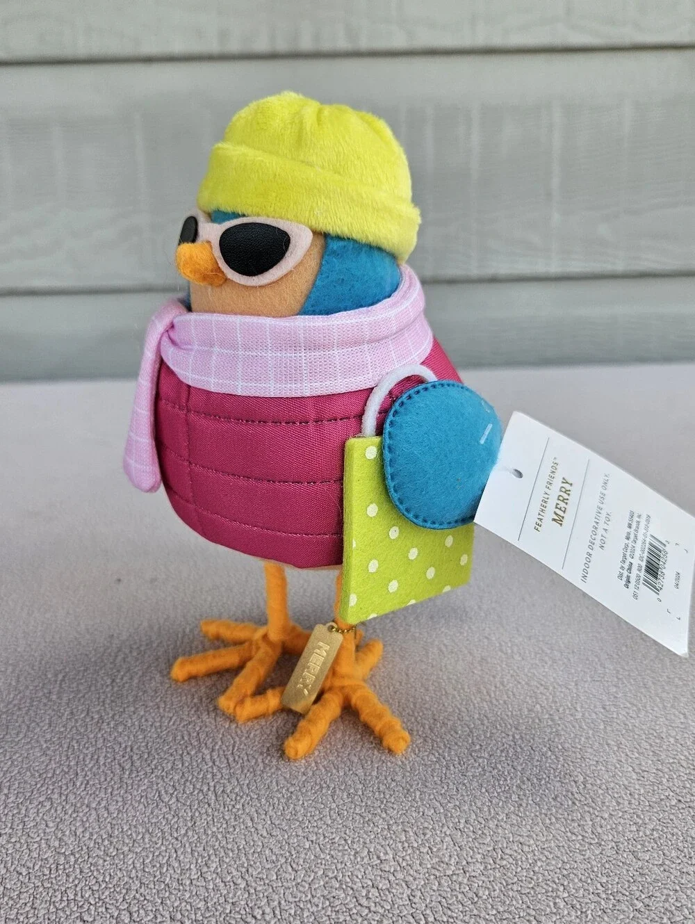 Target Wondershop Bird Christmas 2024 Featherly Friends Merry Puffer Coat Neon